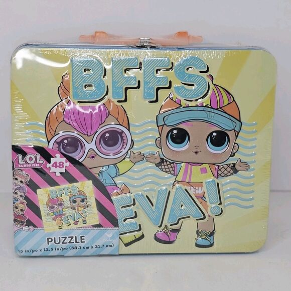 LOL Surprise Doll Tin Lunchbox 48 Piece Puzzle New Factory Sealed Cardinal MGA - Picture 1 of 10